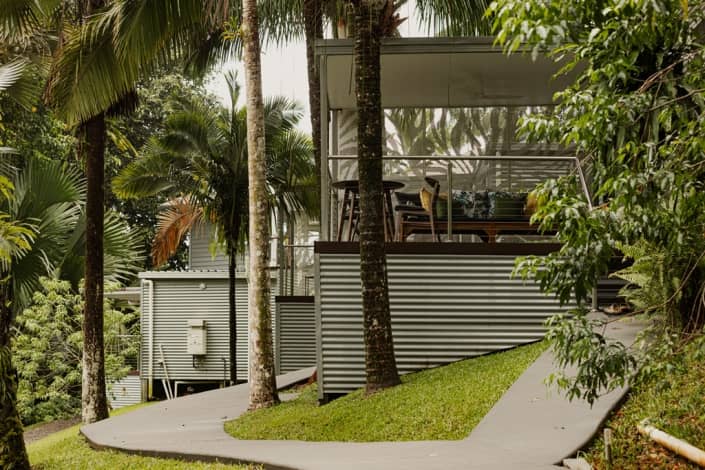 Pavillion exterior at Mist at Cape Tribulation by Toby Stanley